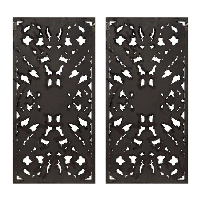 2pc Botanical Carved Wall Decor Panel Set Bronze - Madison Park 5 2pc Botanical Carved Wall Decor Panel Set Bronze - Madison Park - Image 5