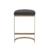 Eugene Counter Height Barstool Charcoal/Antique Gold - Madison Park