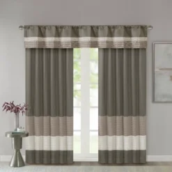 18"x50" Salem Polyoni Pintuck Window Valance - Madison Park -Furniture Promotion Shop GUEST 16a11eea c390 428a 9bba 712520be0be5