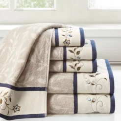 6pc Monroe Embroidered Cotton Jacquard Towel Set - Madison Park -Furniture Promotion Shop GUEST 17e6d440 05c2 4ed0 a9aa a5466bfb8e55