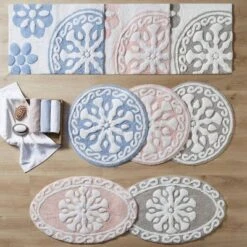 Tunisia Medallion Cotton Tufted Bath Rug -Furniture Promotion Shop GUEST 19dbd5f2 b61e 4253 819f 20223b83d5ba