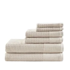 6pc Spa Waffle Jacquard Cotton Bath Towel Set -Furniture Promotion Shop GUEST 1c29c420 7f9f 4a5c a48c 719db588b6ee