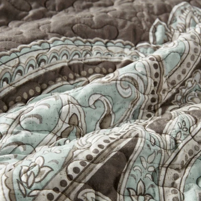 Leona Paisley Quilted Coverlet Set - 6pc 12 Leona Paisley Quilted Coverlet Set - 6pc - Image 12
