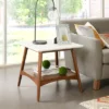Avenu End Table - Off White/Pecan