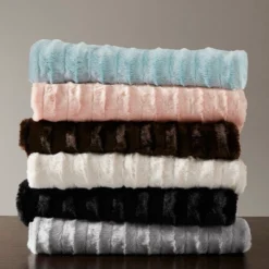 50"x60" York Long Faux Fur Throw Blanket -Furniture Promotion Shop GUEST 28ed95c6 fc0f 4ec6 98dc 63657435e11b