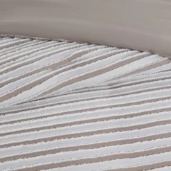 Madison Park 5pc River Clipped Jacquard Comforter Bedding Set With Throw Pillows Off-White -Furniture Promotion Shop GUEST 28eeef4a 223a 4d76 b392 d000d377dd36