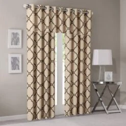 18"x50" Sereno Fretwork Print Valance -Furniture Promotion Shop GUEST 3477a3ce 5c7a 4987 8e65 c39c5a7e5e15