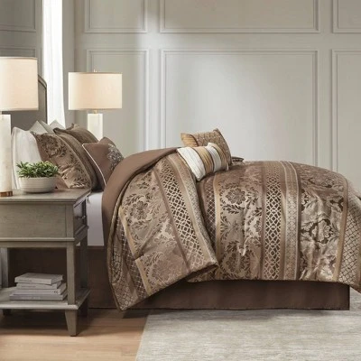7pc Mirage Polyester Jacquard Comforter Bedding Set 2 7pc Mirage Polyester Jacquard Comforter Bedding Set - Image 2