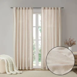95"x50" Bayer Faux Linen Panel With Fleece Lining Natural -Furniture Promotion Shop GUEST 36118b64 cf40 4488 b574 96f10fb15dcb