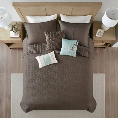 Leona Paisley Quilted Coverlet Set - 6pc 3 Leona Paisley Quilted Coverlet Set - 6pc - Image 3