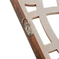 15.75" X 37.75" Damask Carved Wall Sign Panel Wood Cream/Brown -Furniture Promotion Shop GUEST 37831d11 70f3 47eb 80c8 ff3fd69b89cf