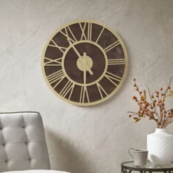 23.6" Mason Wood Wall Clock Brown/Gold - Madison Park 13 23.6" Mason Wood Wall Clock Brown/Gold - Madison Park -Furniture Promotion Shop GUEST 3ecd0139 c6f6 4d57 a27c 6a58005c6fb8