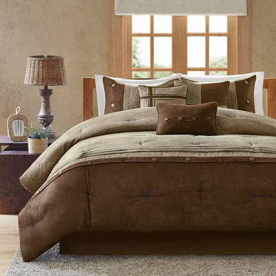 Powell Faux Suede Comforter Set - Madison Park 1 Powell Faux Suede Comforter Set - Madison Park
