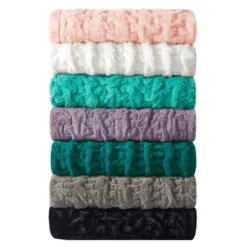 50"x60" Ruched Faux Fur Throw Blanket - Madison Park -Furniture Promotion Shop GUEST 42e78a2b eb10 41c1 bf76 130c356f423c
