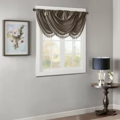 46"x38" Gail Faux Silk Waterfall Embellished Valance 14 46"x38" Gail Faux Silk Waterfall Embellished Valance -Furniture Promotion Shop GUEST 4722a271 269e 45e3 9465 9aa157e3b8ca
