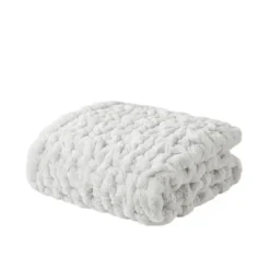 50"x60" Ruched Faux Fur Throw Blanket - Madison Park -Furniture Promotion Shop GUEST 4981609c b058 4abc 8dc8 62a18f525cbd