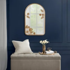 Adaline Arched Metal Floral Wall Mirror Gold - Madison Park -Furniture Promotion Shop GUEST 4d86135a ca57 46a9 952e ff973058dc4f