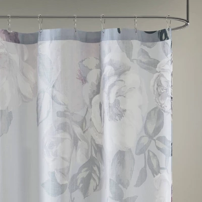 Colissa Cotton Floral Printed Shower Curtain 2 Colissa Cotton Floral Printed Shower Curtain - Image 2