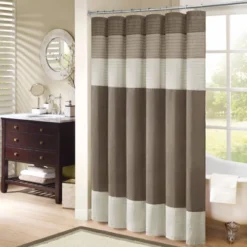 Salem Solid Pieced Polyester Shower Curtain -Furniture Promotion Shop GUEST 514811e8 6000 48fa 96af 3cb474d2a9f6