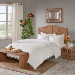 3pc Full/Queen Sula Cotton Comforter Set Ivory