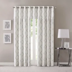 18"x50" Sereno Fretwork Print Valance -Furniture Promotion Shop GUEST 52970477 b85d 41a3 ab83 0e2b242eff5a