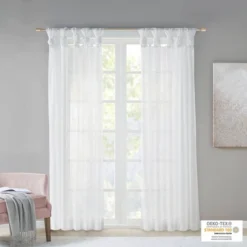 Set Of 2 Persis Twisted Tab Voile Sheer Window White -Furniture Promotion Shop GUEST 52c89f19 700c 4bab b67d 1e369a0c2d15