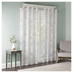 Maui Palm Leaf Burnout Window Sheer White 13 Maui Palm Leaf Burnout Window Sheer White -Furniture Promotion Shop GUEST 52ceb999 c974 455e a690 7139caa34bee