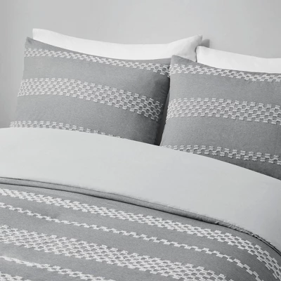 Madison Park Knox Clipped Jacquard Duvet Cover Set 3 Madison Park Knox Clipped Jacquard Duvet Cover Set - Image 3