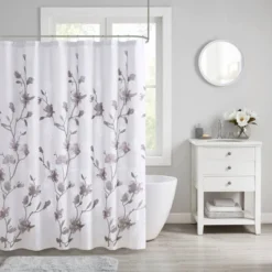 Anise Floral Printed Burnout Shower Curtain -Furniture Promotion Shop GUEST 598f9897 8cbd 4e09 9d6a b94f5ca2c571