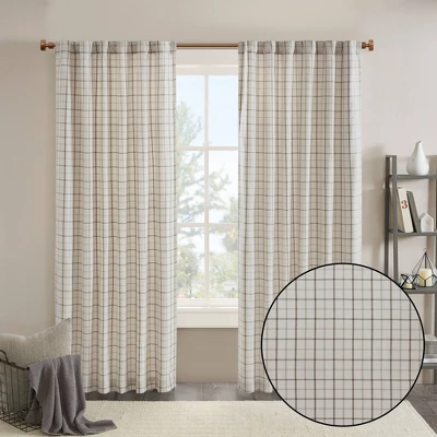 Preston Plaid Rod Pocket And Back Tab Room Darkening Curtain Panel With Fleece Lining 6 Preston Plaid Rod Pocket And Back Tab Room Darkening Curtain Panel With Fleece Lining - Image 6