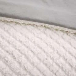 Madison Park Colden Reversible Textured Faux Shearling To Faux Mink Comforter Set Ivory/Gray -Furniture Promotion Shop GUEST 607ed39c ba06 4dee becc 7ebc9bed3d74