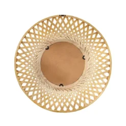Round Reed Bamboo Decorative Wall Mirror Natural - Madison Park 7 Round Reed Bamboo Decorative Wall Mirror Natural - Madison Park -Furniture Promotion Shop GUEST 63a13400 f3d2 4d50 8ac1 60c176b53ec4
