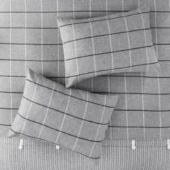 Madison Park 3pc Full/Queen Oakdale Faux Linen Jacquard Duvet Cover Set Gray -Furniture Promotion Shop GUEST 691cd535 6803 4afb bdbb 181a16a719da