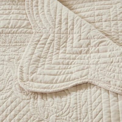 60"x72" Marino Quilted Throw Blanket With Scallop Edges 1 60"x72" Marino Quilted Throw Blanket With Scallop Edges