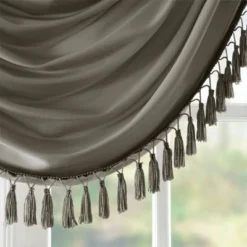 46"x38" Gail Faux Silk Waterfall Embellished Valance Curtain Panel 8 46"x38" Gail Faux Silk Waterfall Embellished Valance Curtain Panel -Furniture Promotion Shop GUEST 6cdefbf2 ac43 427a 9dc6 d9bda8509329