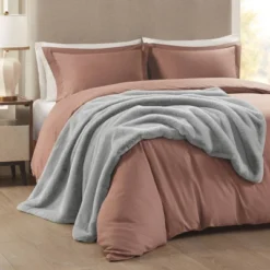 50"x60" Sienna Solid Premium Faux Fur Throw Blanket - Madison Park