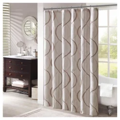 Fenice Taffeta Embroidered Shower Curtain -Furniture Promotion Shop GUEST 6e44fa7e ab77 4cf5 95a0 9d03fc88e214