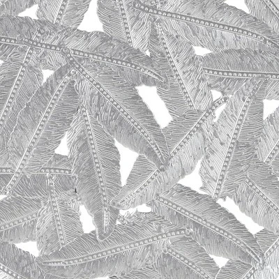 3pc Round Jax Feather Painted Iron Wall Decor Panel Set Gray - Madison Park 4 3pc Round Jax Feather Painted Iron Wall Decor Panel Set Gray - Madison Park - Image 4