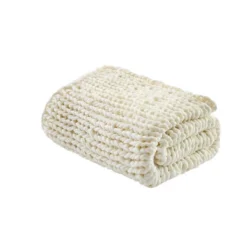 50"x60" Chunky Double Knit Handmade Throw Blanket - Madison Park -Furniture Promotion Shop GUEST 7647caae bd33 499d aae1 b1fa36f42f21