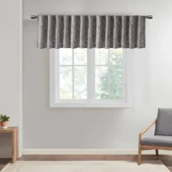 18"x50" Faux Silk Blackout Embroidered Window Valance - Aden -Furniture Promotion Shop GUEST 7679bbf8 048c 4d39 8725 58191fc24a6a
