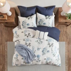 Benita 7pc Printed Seersucker Comforter Set Blue -Furniture Promotion Shop GUEST 844eee42 a7ef 4425 b919 48ad03ecce65