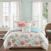 Ocean View Duvet Cover Set Coral - 6pc