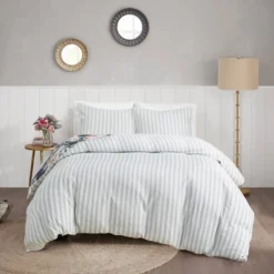 Sorrel Full/Queen 3pc Cotton Printed Reversible Coverlet Set Dark Blue -Furniture Promotion Shop GUEST 8d922459 e04e 4da9 b065 852a965857b1