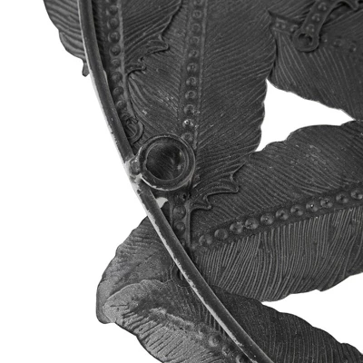 3pc Round Jax Feather Painted Iron Wall Decor Panel Set Gray - Madison Park 9 3pc Round Jax Feather Painted Iron Wall Decor Panel Set Gray - Madison Park - Image 9