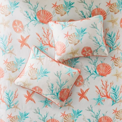 Ocean View Duvet Cover Set Coral - 6pc 4 Ocean View Duvet Cover Set Coral - 6pc - Image 4