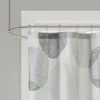 Cabrillo Geometric Print Microfiber Shower Curtain - Gray