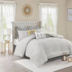 Madison Park 8pc Lian Cotton Floral Printed Reversible Comforter Set Yellow -Furniture Promotion Shop GUEST 8f8304a4 f87f 46eb a539 4043c361810e