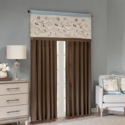 50x18" Monroe Embroidered Window Valance -Furniture Promotion Shop GUEST 98302669 897a 49b3 8dfc d39d70f42cd1