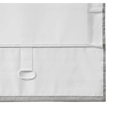 Aberdeen Printed Faux Silk Room Darkening Cordless Roman Blinds And Shade Gray 4 Aberdeen Printed Faux Silk Room Darkening Cordless Roman Blinds And Shade Gray - Image 4