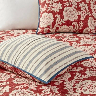 Rose Cotton Twill Reversible Coverlet Set 5 Rose Cotton Twill Reversible Coverlet Set - Image 5